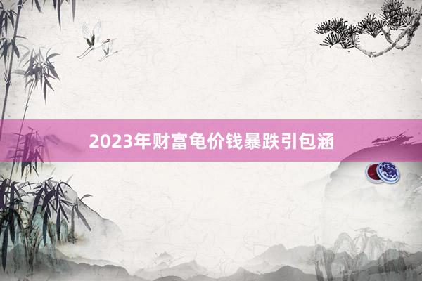 2023年财富龟价钱暴跌引包涵